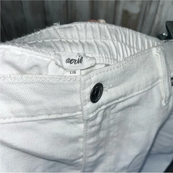 Aerie White Distressed Shorts - Picture 5 of 5